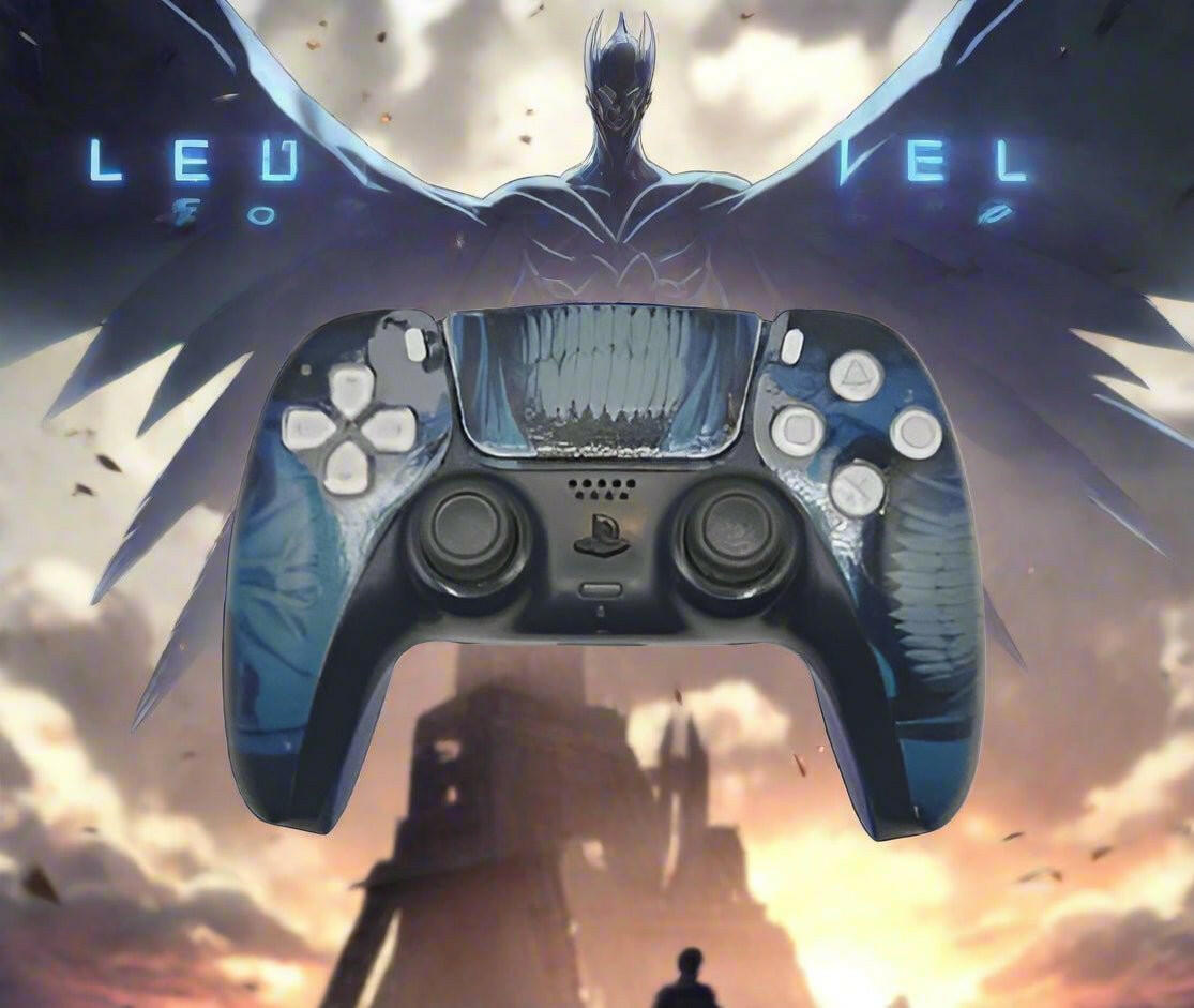 Solo Leveling Statue of God Hydrodipped PS5 Controller.