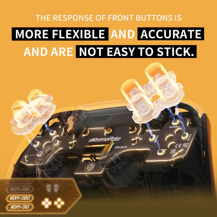 Face Clicky Kit V3 for PS5 Controller BDM-010 & BDM-020, Custom Hard Silicone Tactile Switch Dpad Action Buttons for PS5 Controller.