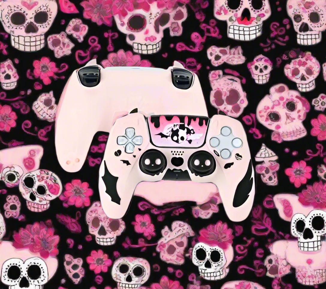 Pink Skull PS5 Controller.