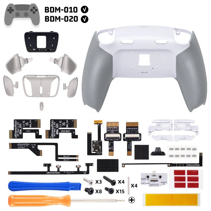 Real Metal Buttons (RMB) Version Plus MAX Back Paddles Kit for PS5 Controller BDM-010/020.