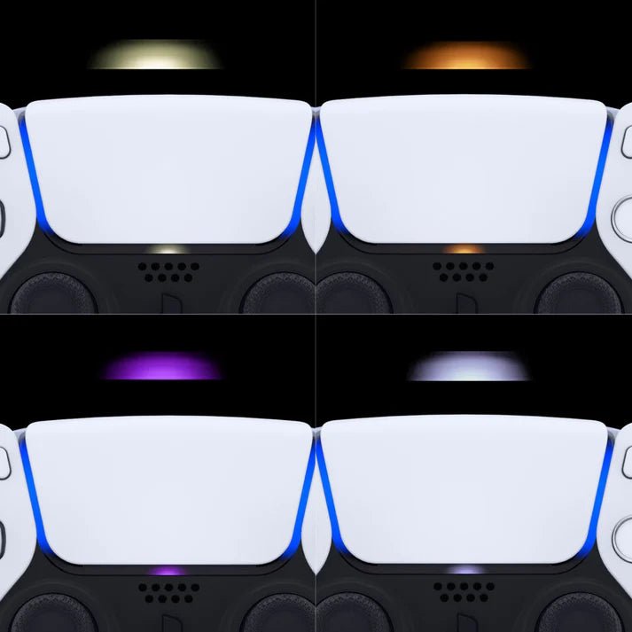 Custom Touchpad LED Lightbar Stickers Skin Decals for PS5 Controller - 40pcs in 8 Colors.