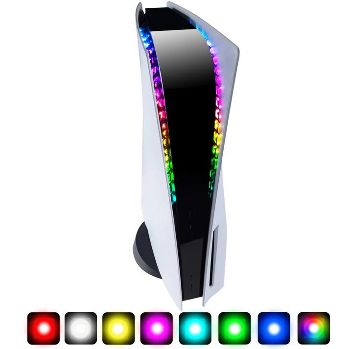 RGB LED Light Strip Kit with IR Remote for PS5 Console - 7 Colors 29 Effects.